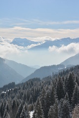 mountains in winter