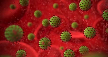 3d rendered illustration of coronavirus COVID-19