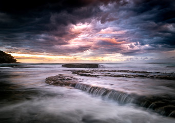 Tamarama Beach at sunset, Sydney Australia