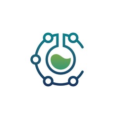 letter c and chemistry logo