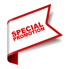 red vector banner special promotion