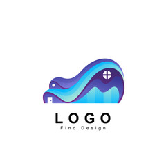 building logo, modern house design and template