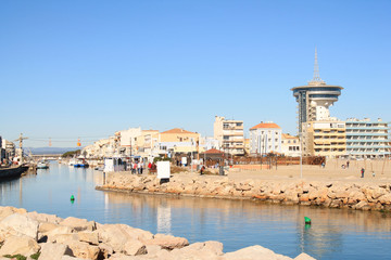 Palavas les flots, a seaside resort in the south of Montpellier, Herault, Occitanie, France