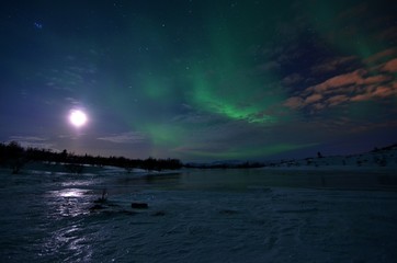 Obraz na płótnie Canvas Northern Lights , Alta , Norway , Arctic Circle , Aurora Borealis 