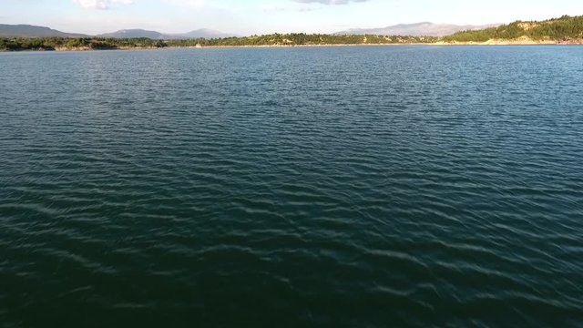 Lake Surface Aerial Shot