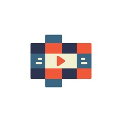 video lesson icon. online learning icon. perfect for application, web, logo and presentation template. icon design flat style