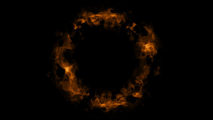 colorful energy shockwave on black background