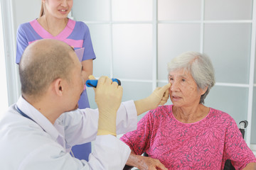 Asian old woman in hospital