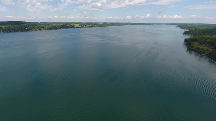 Aerial view of Skaneateles lake
