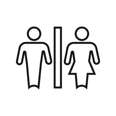 Toilet vector icon in flat style. vector illustration