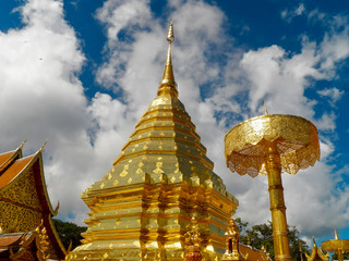 Fototapeta premium Wat Phra That Doi Suthep is tourist attraction of Chiang Mai, Thailand.Asia.