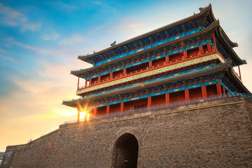 Qianmen or Zhengyangmen Gate at the Entrance of Tiananmen Square in beijing, China