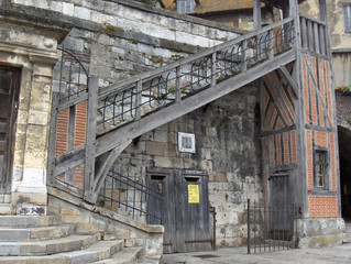 Old Wooden Building in Honfleur, France