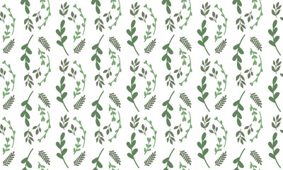 Botanical leaf pattern background, with elegant flower design.
