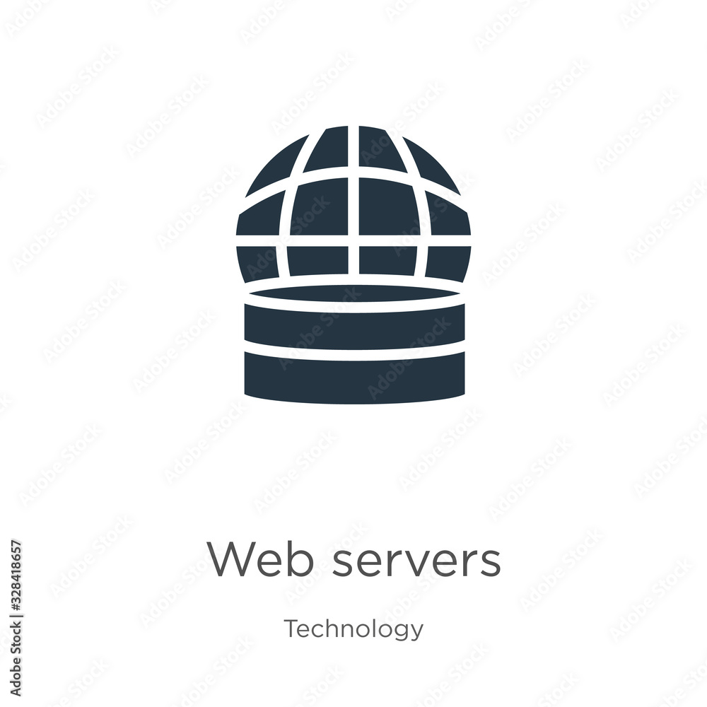 Aufkleber web servers icon vector. trendy flat web servers icon from technology collection isolated on white b