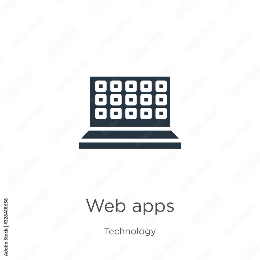Poster web apps icon vector. trendy flat web apps icon from technology collection isolated on white backgro