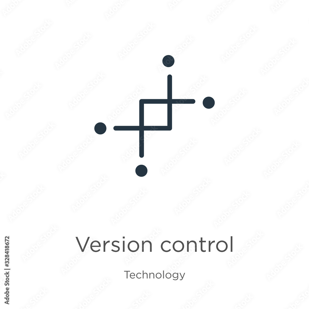 Poster version control icon vector. trendy flat version control icon from technology collection isolated on