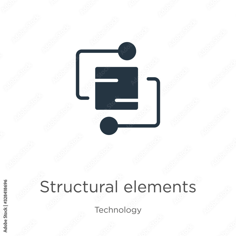 Aufkleber structural elements icon vector. trendy flat structural elements icon from technology collection iso