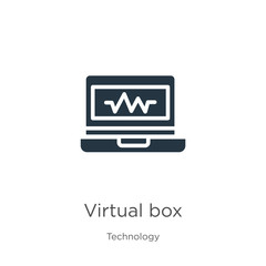 Fototapeta premium Virtual box icon vector. Trendy flat virtual box icon from technology collection isolated on white background. Vector illustration can be used for web and mobile graphic design, logo, eps10