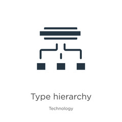 Type hierarchy icon vector. Trendy flat type hierarchy icon from technology collection isolated on white background. Vector illustration can be used for web and mobile graphic design, logo, eps10