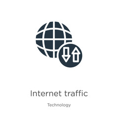 Internet traffic icon vector. Trendy flat internet traffic icon from technology collection isolated on white background. Vector illustration can be used for web and mobile graphic design, logo, eps10