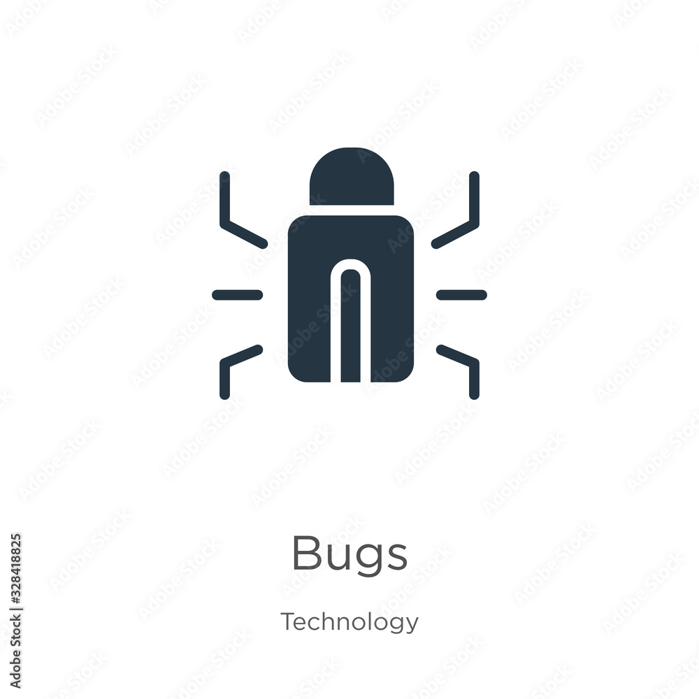 Poster bugs icon vector. trendy flat bugs icon from technology collection isolated on white background. vec
