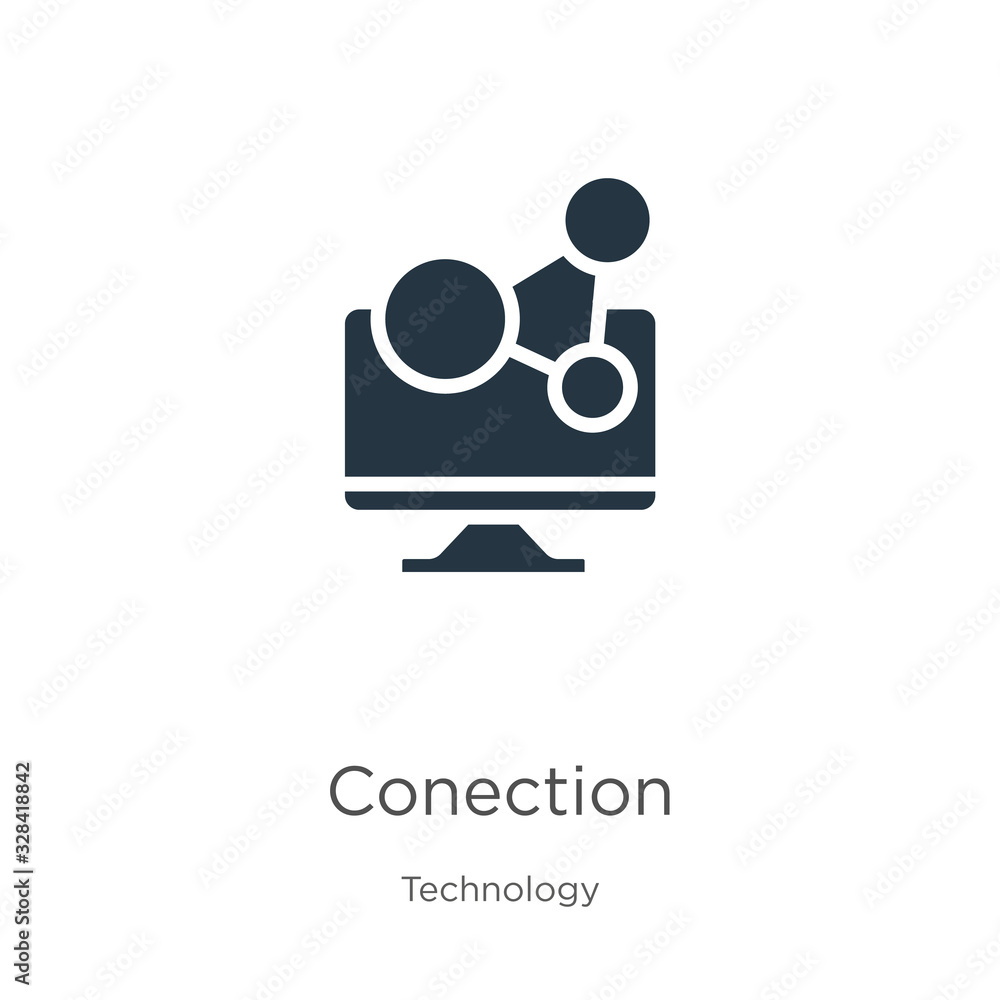 Poster conection icon vector. trendy flat conection icon from technology collection isolated on white backg