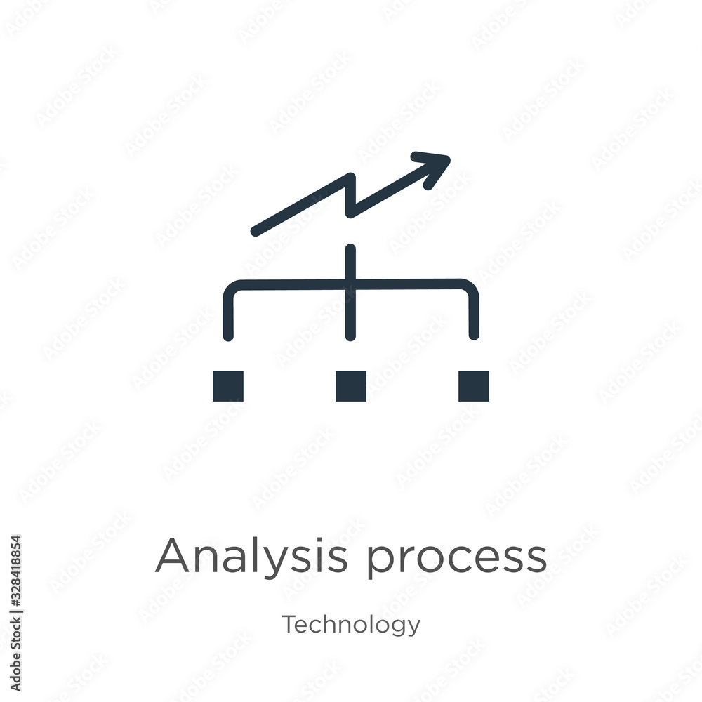 Poster analysis process icon vector. trendy flat analysis process icon from technology collection isolated 