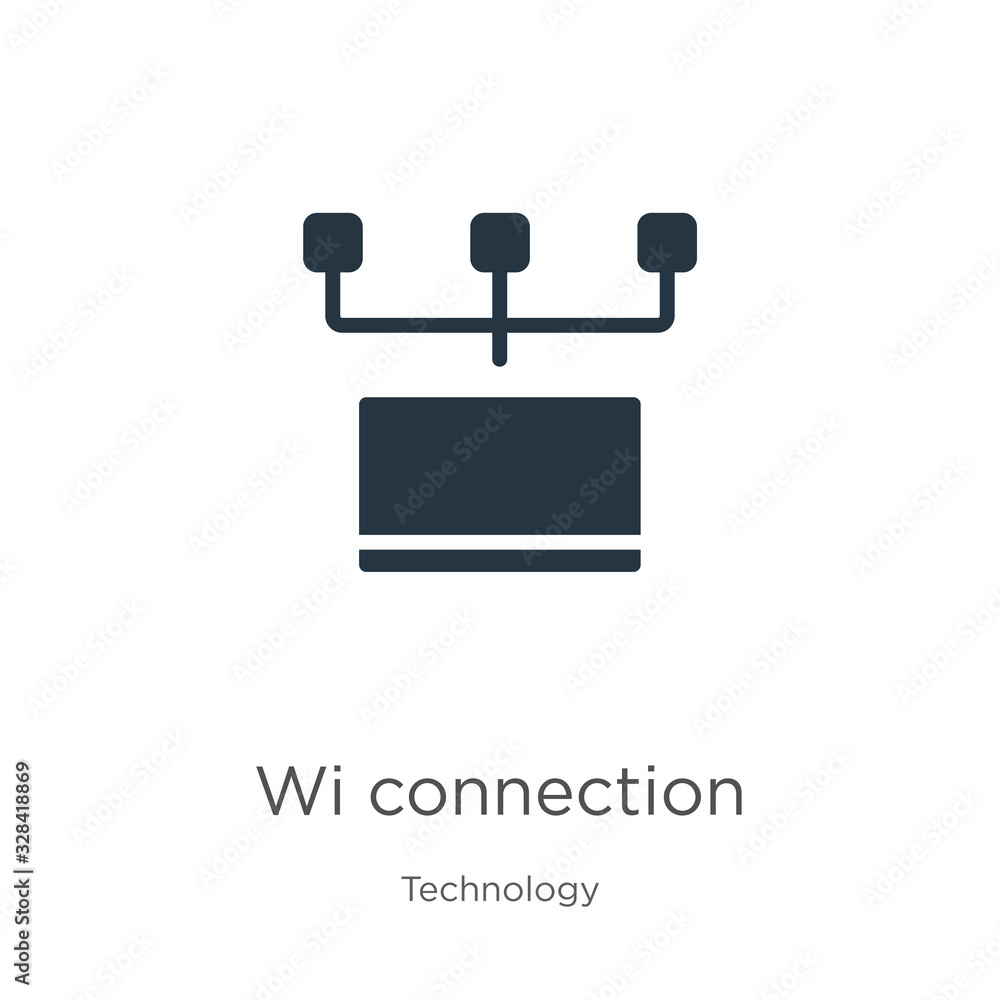 Poster wired connection icon vector. trendy flat wired connection icon from technology collection isolated 