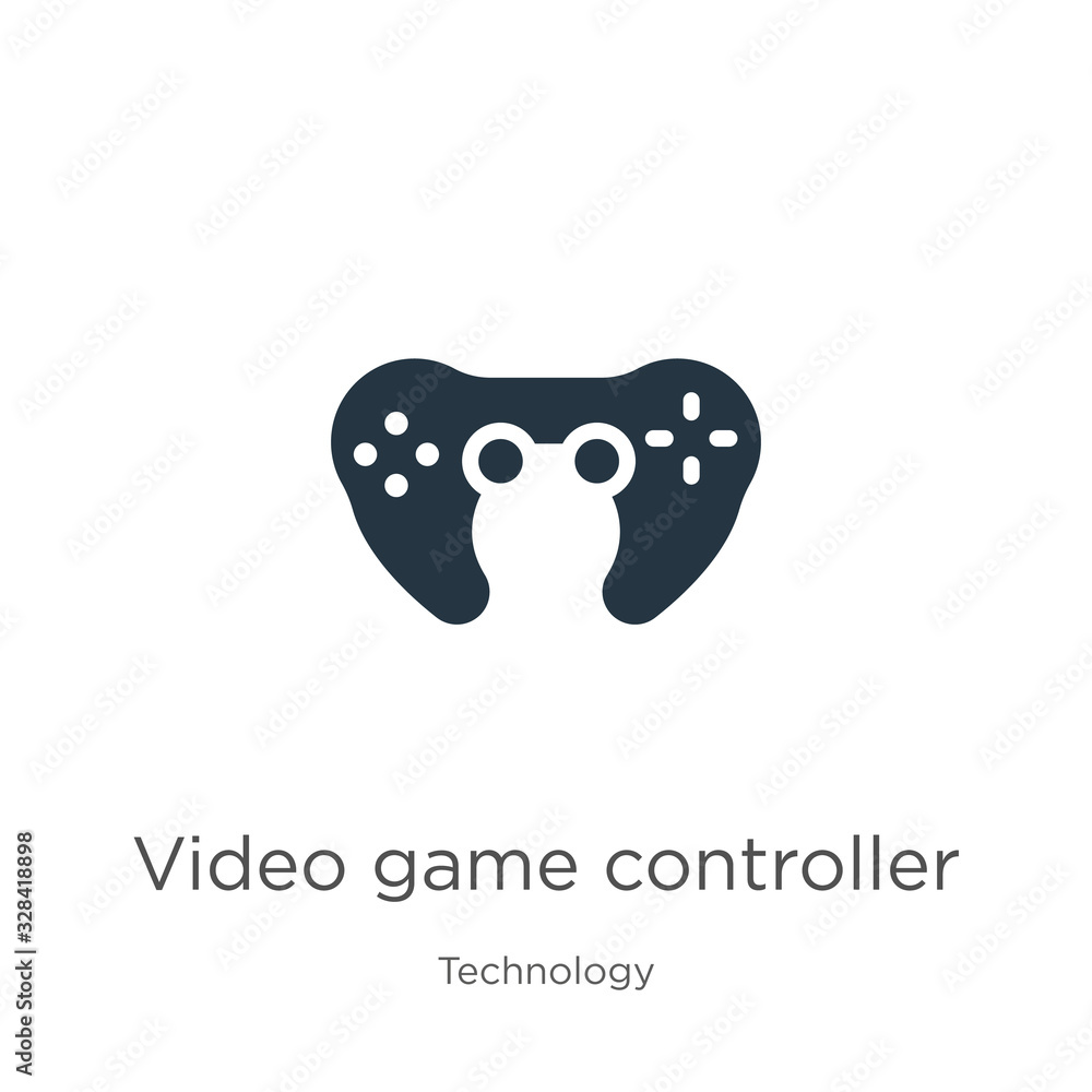 Poster video game controller icon vector. trendy flat video game controller icon from technology collection