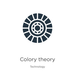 Colory theory icon vector. Trendy flat colory theory icon from technology collection isolated on white background. Vector illustration can be used for web and mobile graphic design, logo, eps10