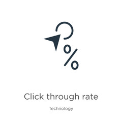 Click through rate icon vector. Trendy flat click through rate icon from technology collection isolated on white background. Vector illustration can be used for web and mobile graphic design, logo,