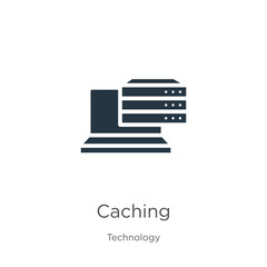 Caching icon vector. Trendy flat caching icon from technology collection isolated on white background. Vector illustration can be used for web and mobile graphic design, logo, eps10