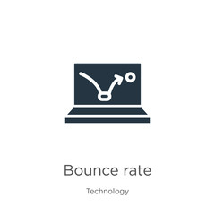 Bounce rate icon vector. Trendy flat bounce rate icon from technology collection isolated on white background. Vector illustration can be used for web and mobile graphic design, logo, eps10