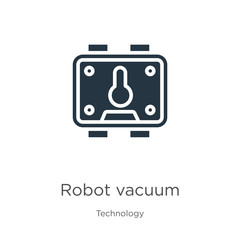 Robot vacuum icon vector. Trendy flat robot vacuum icon from technology collection isolated on white background. Vector illustration can be used for web and mobile graphic design, logo, eps10