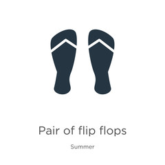 Pair of flip flops icon vector. Trendy flat pair of flip flops icon from summer collection isolated on white background. Vector illustration can be used for web and mobile graphic design, logo, eps10