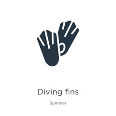 Obraz premium Diving fins icon vector. Trendy flat diving fins icon from summer collection isolated on white background. Vector illustration can be used for web and mobile graphic design, logo, eps10