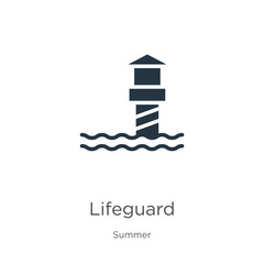 Lifeguard icon vector. Trendy flat lifeguard icon from summer collection isolated on white background. Vector illustration can be used for web and mobile graphic design, logo, eps10