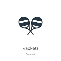 Rackets icon vector. Trendy flat rackets icon from summer collection isolated on white background. Vector illustration can be used for web and mobile graphic design, logo, eps10