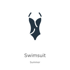 Swimsuit icon vector. Trendy flat swimsuit icon from summer collection isolated on white background. Vector illustration can be used for web and mobile graphic design, logo, eps10