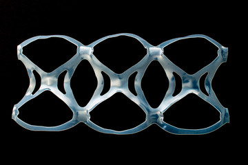 Six pack rings or six pack yokes are a set of connected plastic rings that are used in multi-packs...