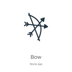 Bow icon vector. Trendy flat bow icon from stone age collection isolated on white background. Vector illustration can be used for web and mobile graphic design, logo, eps10