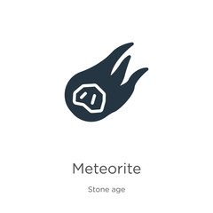 Meteorite icon vector. Trendy flat meteorite icon from stone age collection isolated on white background. Vector illustration can be used for web and mobile graphic design, logo, eps10