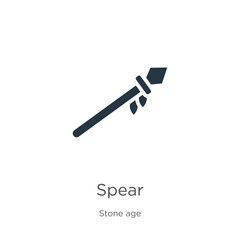 Spear icon vector. Trendy flat spear icon from stone age collection isolated on white background. Vector illustration can be used for web and mobile graphic design, logo, eps10