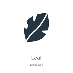 Leaf icon vector. Trendy flat leaf icon from stone age collection isolated on white background. Vector illustration can be used for web and mobile graphic design, logo, eps10