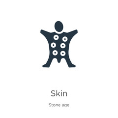 Skin icon vector. Trendy flat skin icon from stone age collection isolated on white background. Vector illustration can be used for web and mobile graphic design, logo, eps10