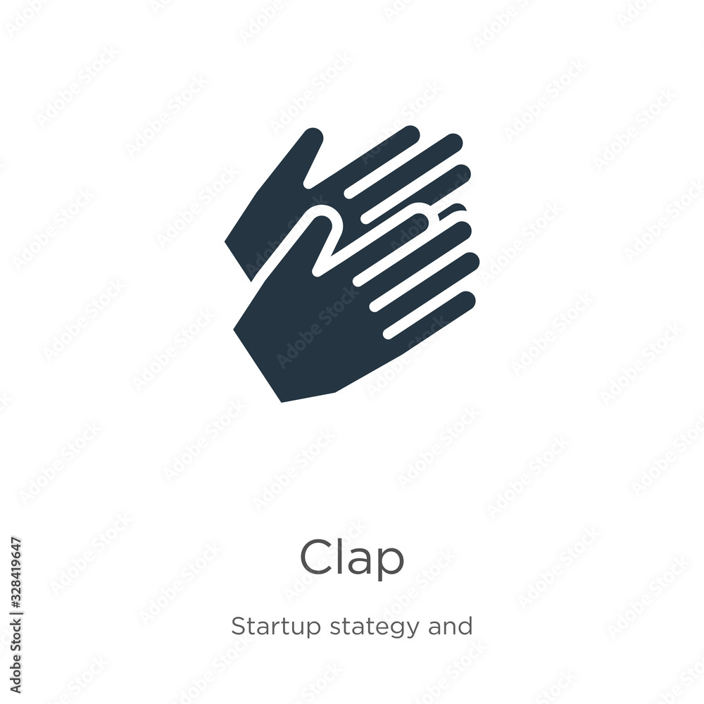 Poster clap icon vector. trendy flat clap icon from startup stategy and success collection isolated on whit
