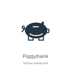 Piggybank icon vector. Trendy flat piggybank icon from startup stategy and success collection isolated on white background. Vector illustration can be used for web and mobile graphic design, logo,