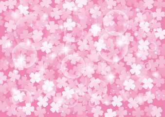 クローバー　背景　ピンク