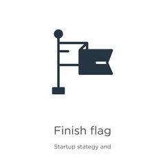 Finish flag icon vector. Trendy flat finish flag icon from startup stategy and success collection isolated on white background. Vector illustration can be used for web and mobile graphic design, logo,
